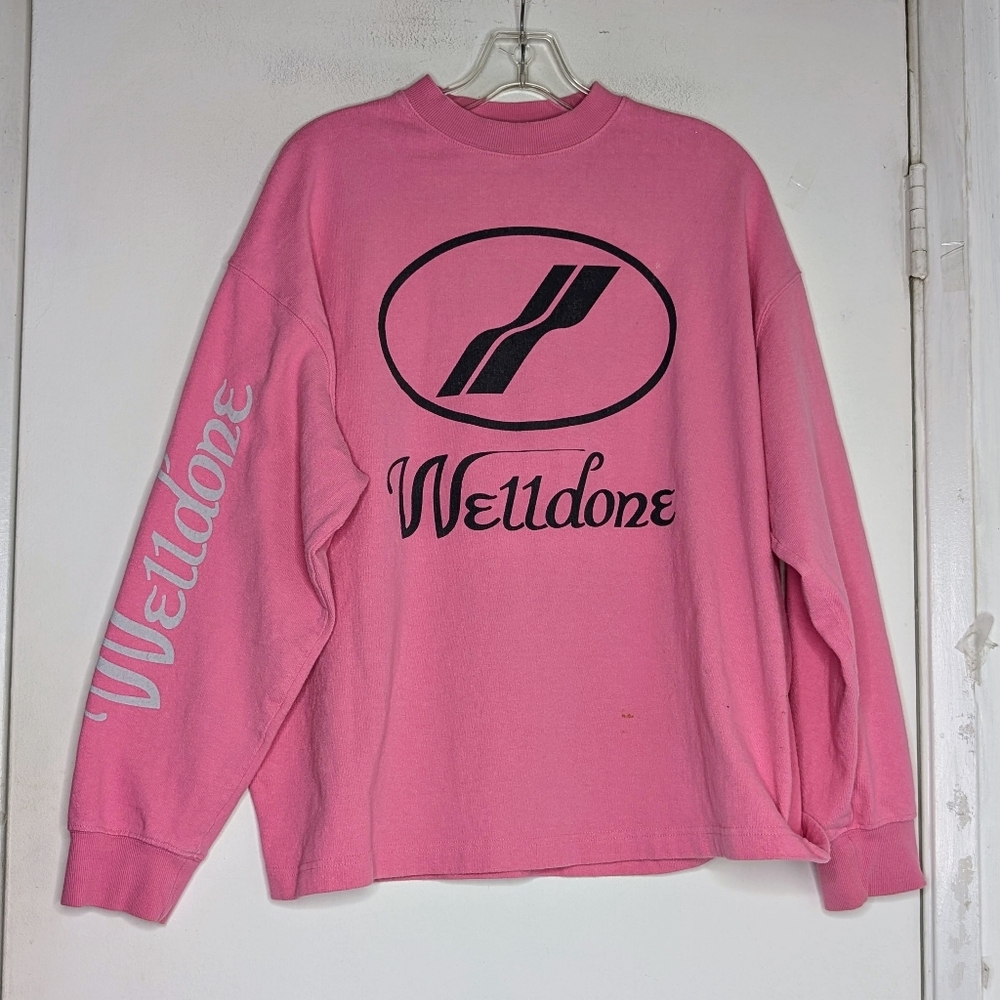 We11done • Logo Doublesided Sweatshirt in Pink